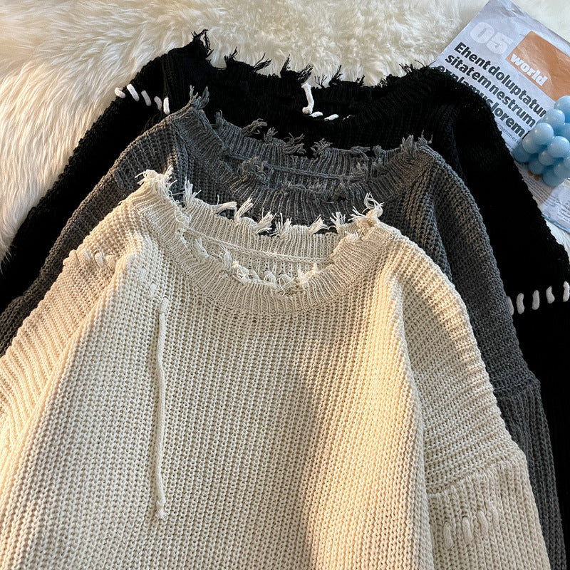Men's And Women's Round Neck Knitted Sweater