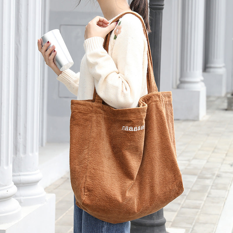 Net Red Fashion Corduroy Shoulder Bag
