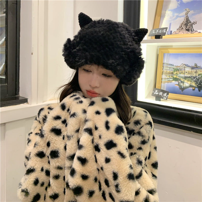 Warmth Plush Cold Proof Hat 3D Cat Ears