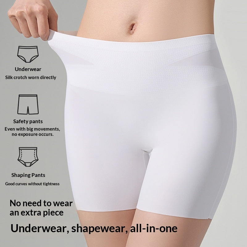 Is-silke Sømløse Mid-rise Mavekontrol Numseløftende Anti-udkig Leggings