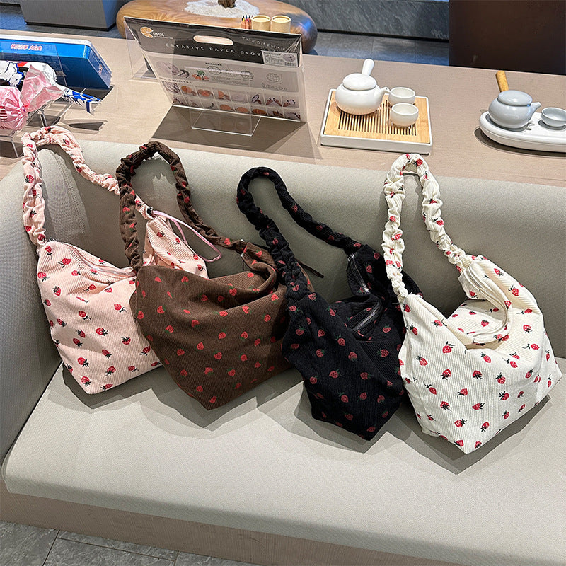 Women's Corduroy Corduroy Strawberry Cross-body Bag