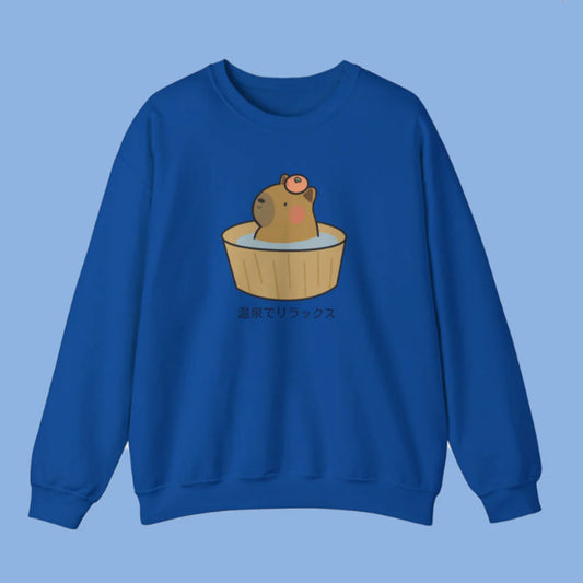 Solid-color Crewneck Sweatshirt Loose Fit For Fallwinter