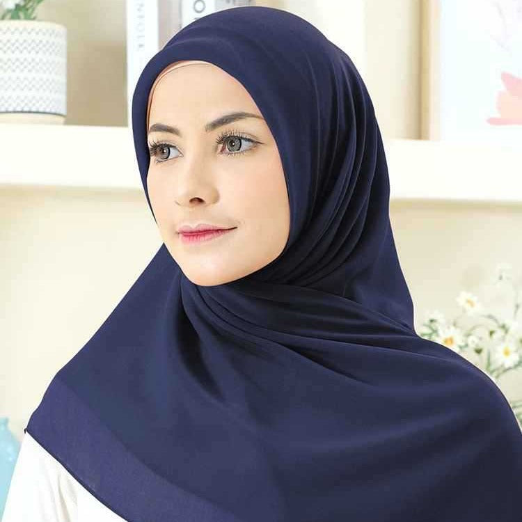 Composite Chiffon Square Scarf Solid Color Headscarf Comfortable And Breathable