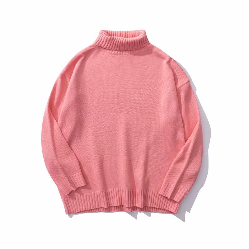 Enkel ny alsidig Turtleneck-sweater til par retro efterår og vinter ny