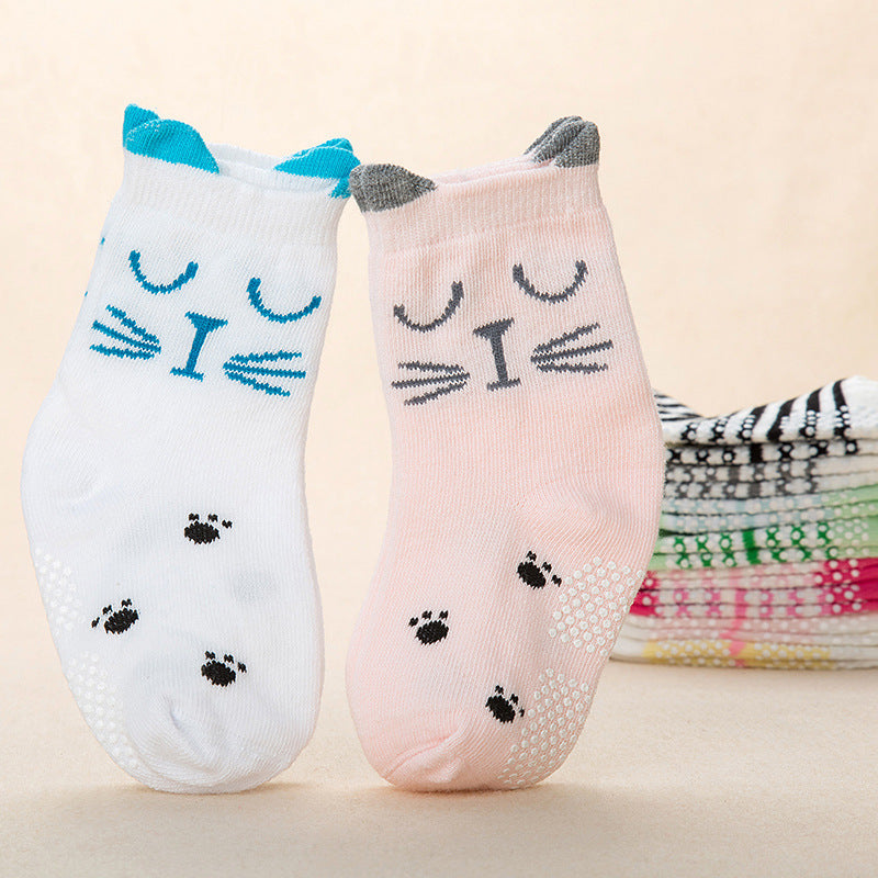 Korean Version 2 Pairs Of Three-dimensional Cartoon Animal Cotton Baby Socks