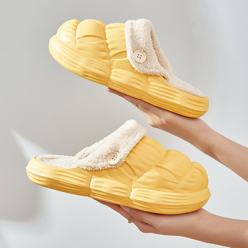 Indoor Thick Sole Insulation Detachable Couple Cotton Shoes