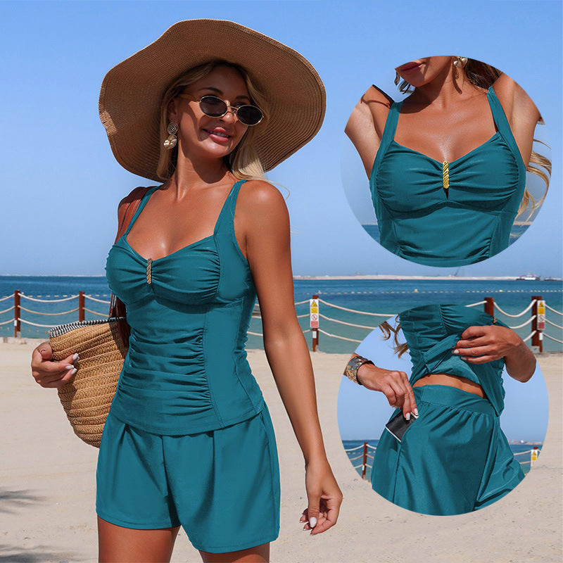 Womens Two-Piece Tankini Swimsuit From Europe And The US