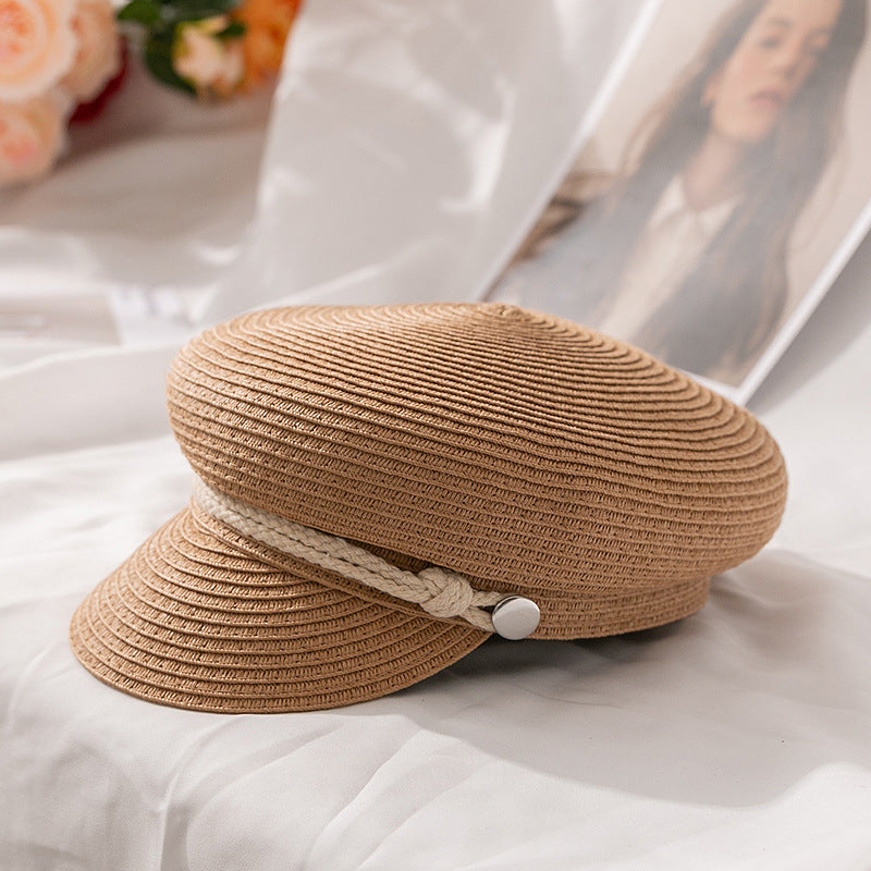 Internet Hot New Fashionable All-match Straw Cap Sun-proof Breathable