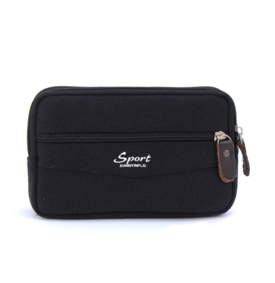 Ground Spread Belt Bag Men's Multifunctional Large Capacity  6.5 Inch