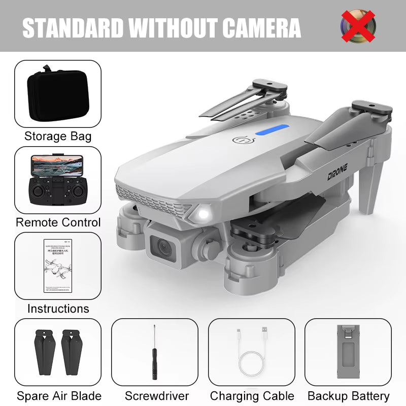 E88 PRO 8K Drone with Camera Obstacle Avoidance Optical Flow Remote Control Drone Dual Camera Mini Drone Brushless Motor Drone