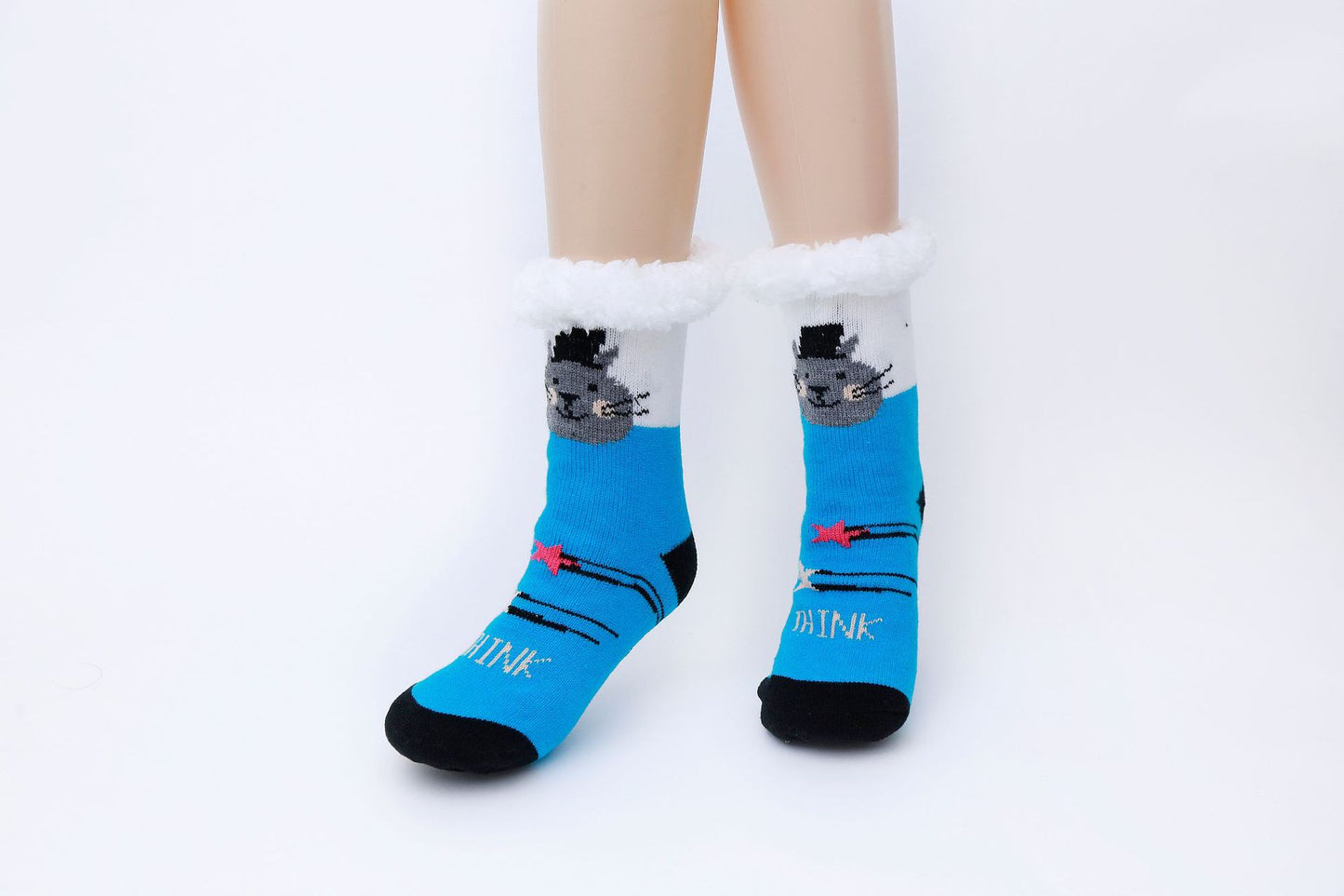 Animal Series Snow Indoor Non-slip Thickened Pair Socks Lamb Wool Warm