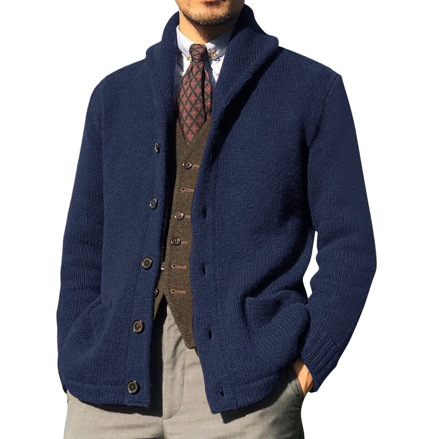 Autumn And Winter Solid Color Long-sleeved Coat