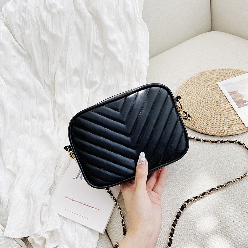 Women's Retro Solid Color Foreign Style Small Square Bag