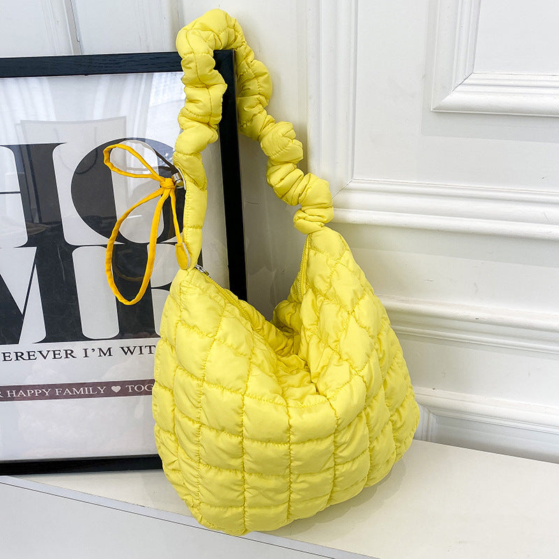 Pleated Cloud Bag Female Fashion Down Jacket Bubble Bag