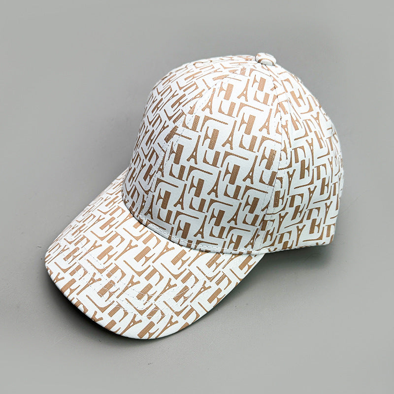 Sun-proof Houndstooth Letter Baseball Cap Men's And Women's Outdoor Breathable