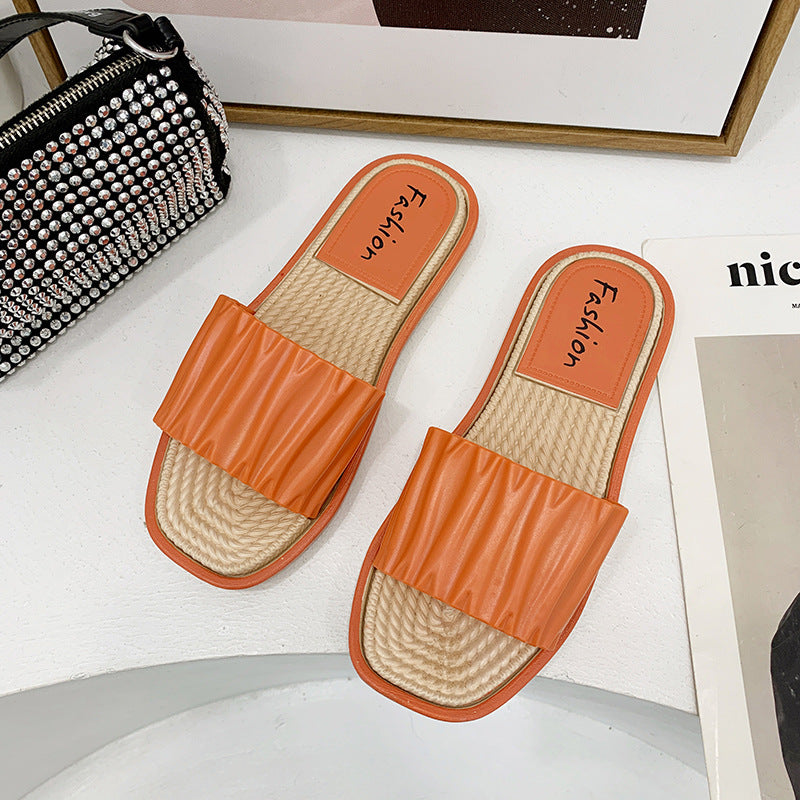 New Soft Candy Color One-word Wet Water Ladies Slippers