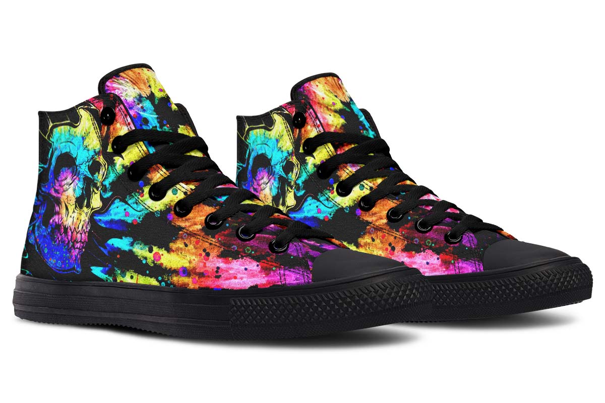 Printed Couple High-top Canvas Shoes