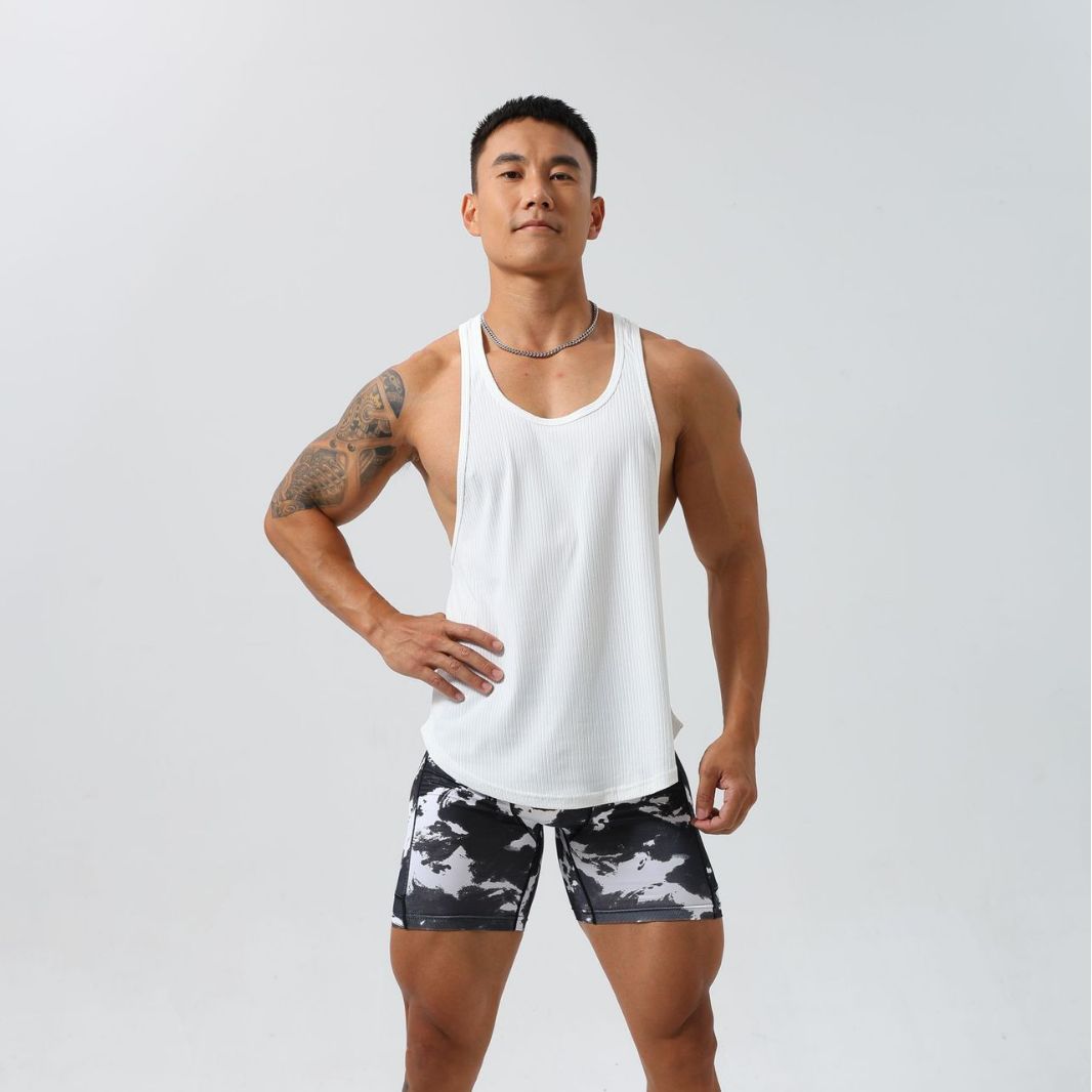 Men's Sports Quick-drying Elastic I-shaped Vest Loose Summer