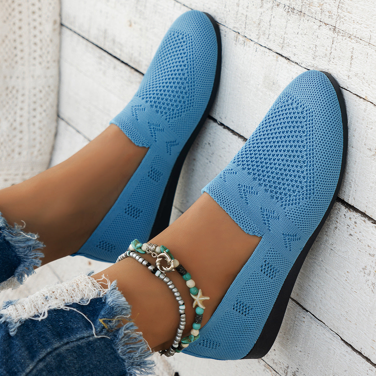 Women's Plus Size Round Toe Flat Bottom Casual Shoes