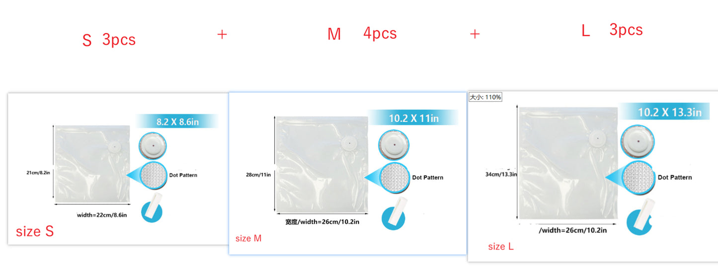 Commercial White Plastic Air Valve Compression Bag