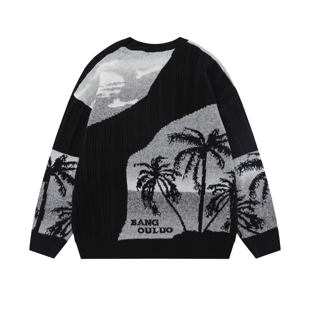Knitted Loose Casual Cotton Knitwear Men