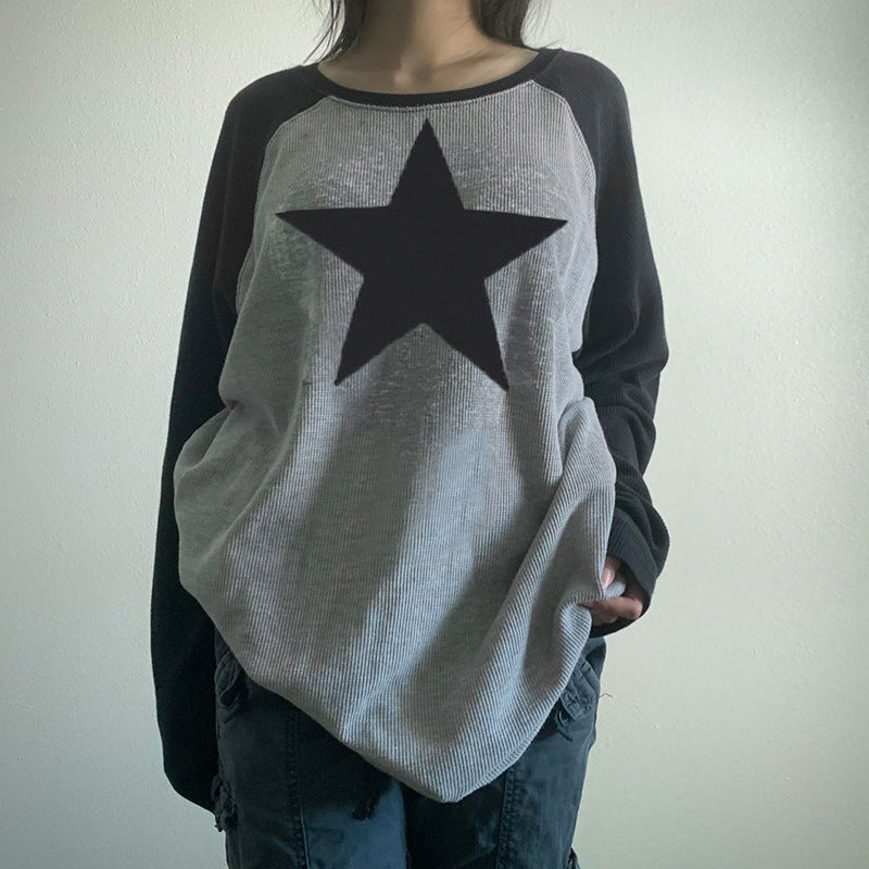 Fashion Casual Sweatshirt Star Top Long Sleeve