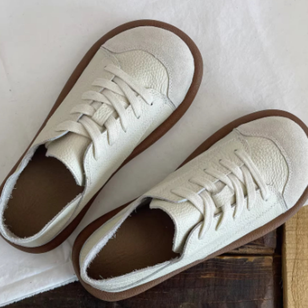 Ugly Cute Artistic Mori Girl White Shoes Round Toe