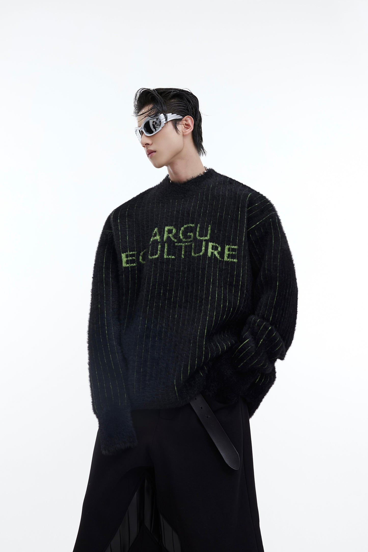 Pit Pattern Heavy Knit Sweater Print