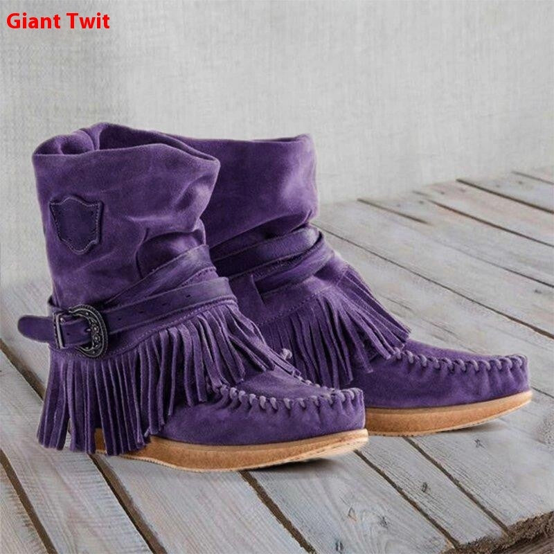 Flat Sleeve Plus Size Sewing Bag National Style Cotton Boots Women's Leather Boots