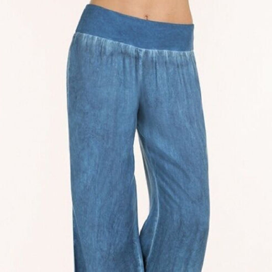 Women's Casual Denim Wide-leg Pants