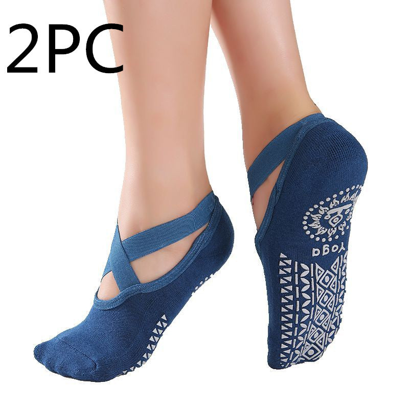 Cross belt yoga socks