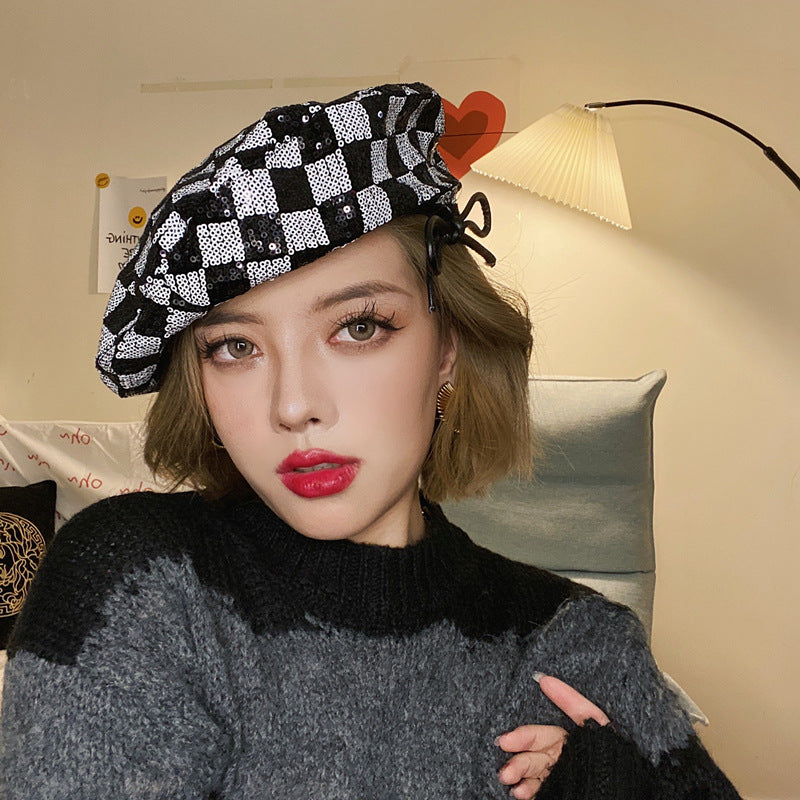 Retro Temperament Versatile Velvet Warm Painter Hat