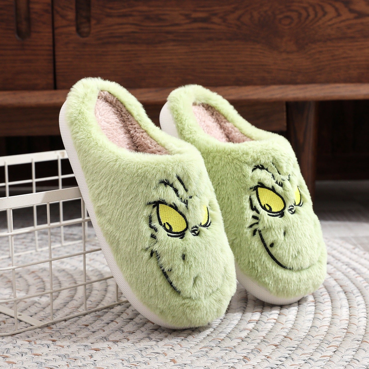 Cotton Slippers Male And Female Home Winter Warm Indoor Wool Sleeper