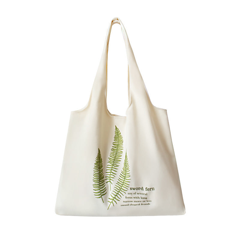 Vintage Large Capacity Student Class Vest Bag Female Portable Canvas Bag