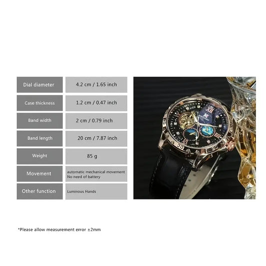 Large Dial Hollow Automatic Mechanical Watch