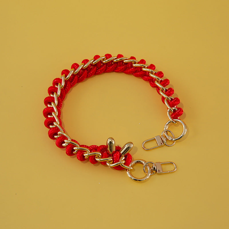 Women's Bag Woven Bag With 40cm Short With Buckle Can Be Mobile Phone Charm