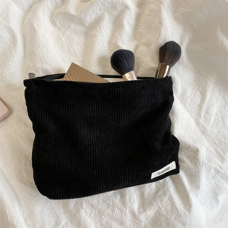Fashion Corduroy Cosmetic Bag Women