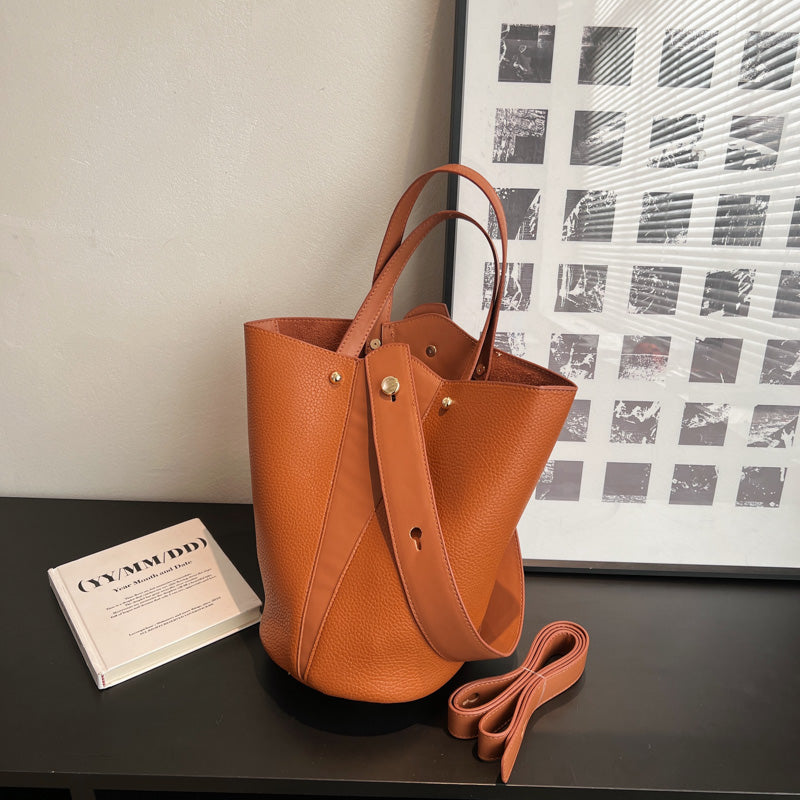Women's Fashion Casual Large Capacity Handheld Bucket Bag
