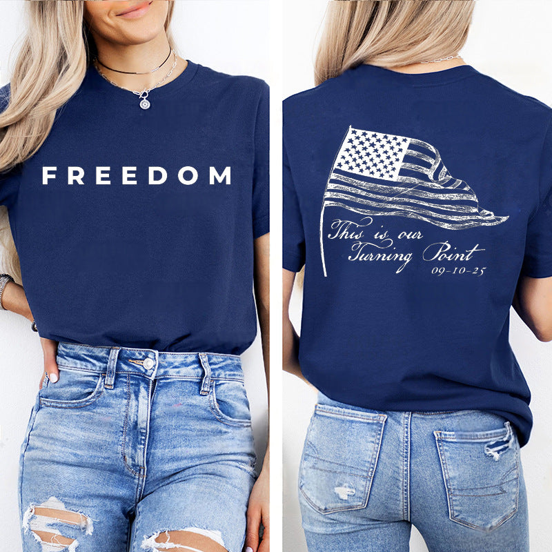 Double-sided Printed Short-sleeve European-size Modal T-shirt