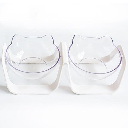 Transparent cat bowl