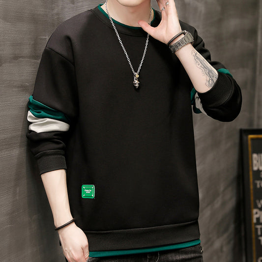 Men's Plush Sweater Casual Fashion Versatile Long Sleeve