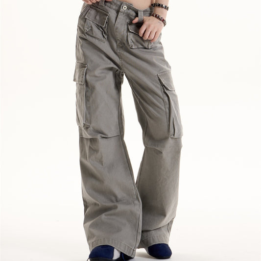 Retro Hot Girl Multi-pocket Cargo Pants