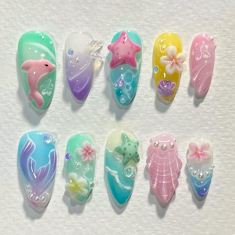 Women's Three-dimensional Flower Butterfly Love Nail Sticker