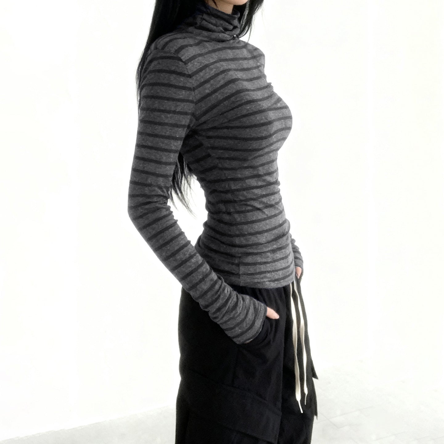 Stylish Minimalist Slim Fit Womens Long Sleeve Top