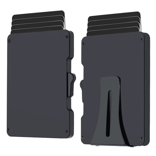 Pop up Credit Card Holder for Men, Slim Metal Wallet with Card Ejector Slide Button, RFID Blocking Minimalist Wallet for Men