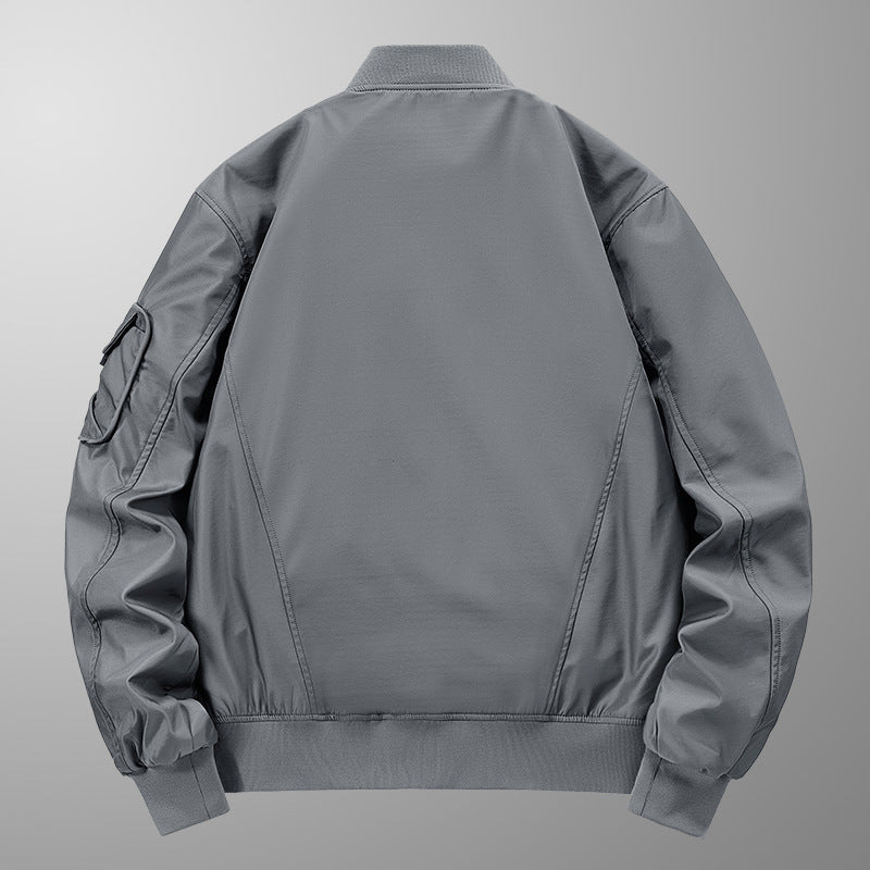 Pilot Jacket Men's Multi-bag Windproof Breathable Retro Coat Top