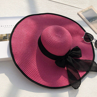 Women's Summer Beach Straw Hat With Big Brim
