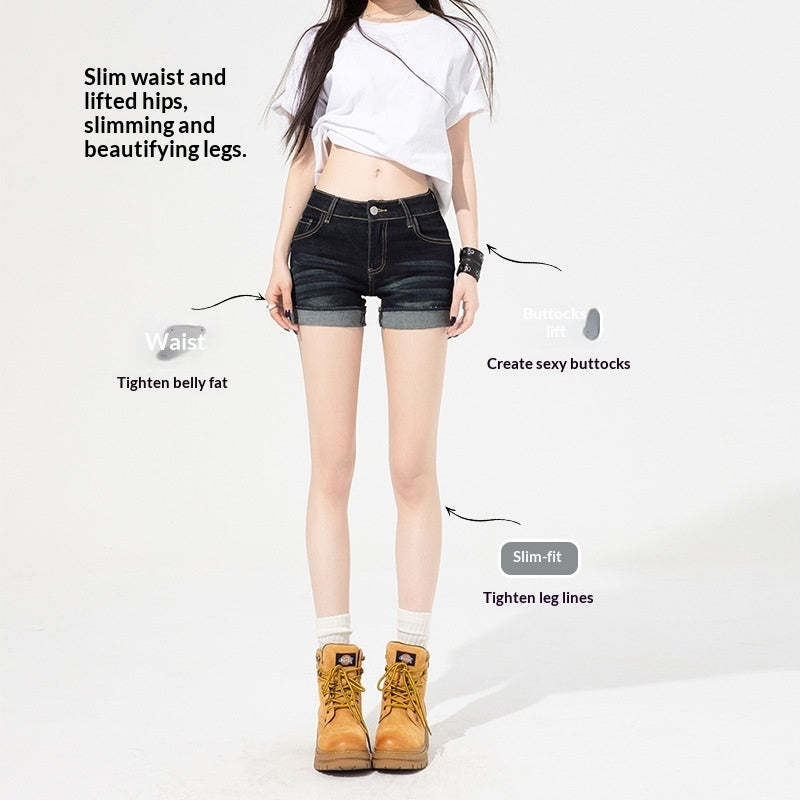 Women's High-Waisted Slim-Fit Thin Denim Jeans