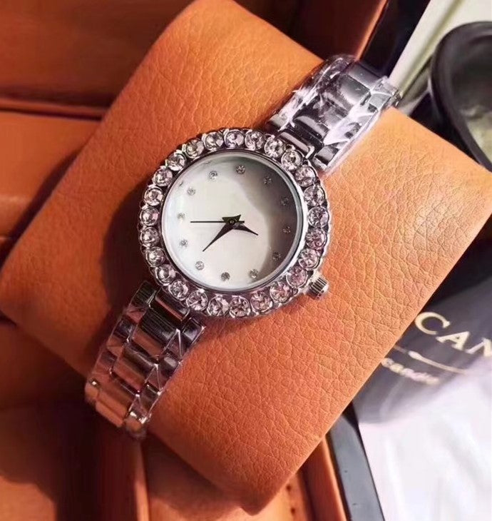 Quartz steel strap ladies watch