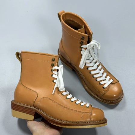 Mens Trendy Chunky-soled Ankle Boots Hiking And British-style